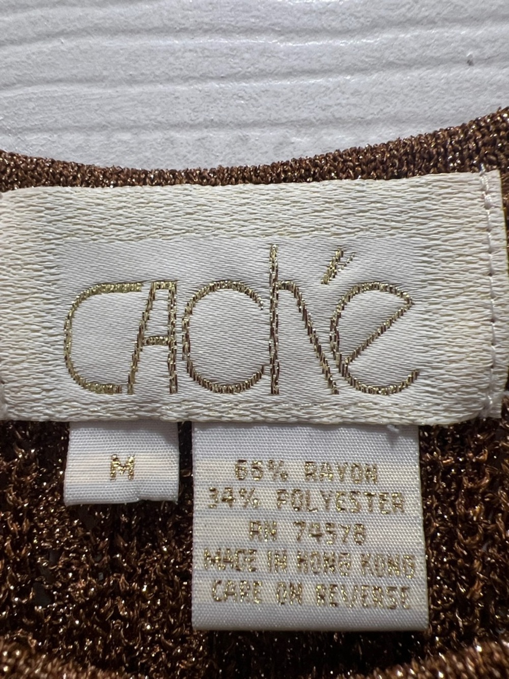 Cache Metallic Copper Ribbed Tank Top - Picture 2 of 6